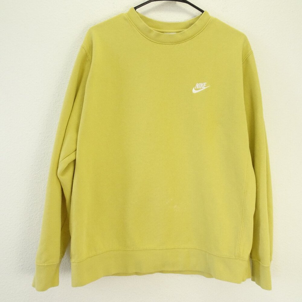 Nike Men's Sweatshirt Large Gold Yellow Crew Neck